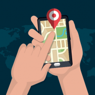 Geo-Fencing geofencing cartoon example